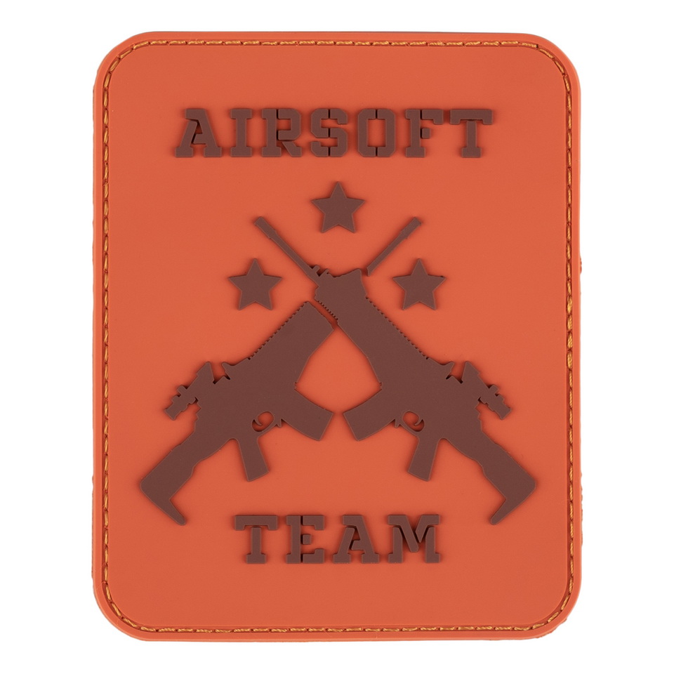 Embleem 3D PVC Airsoft team oranje #23018