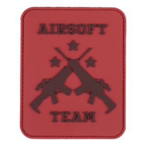 Embleem 3D PVC Airsoft team rood #23020