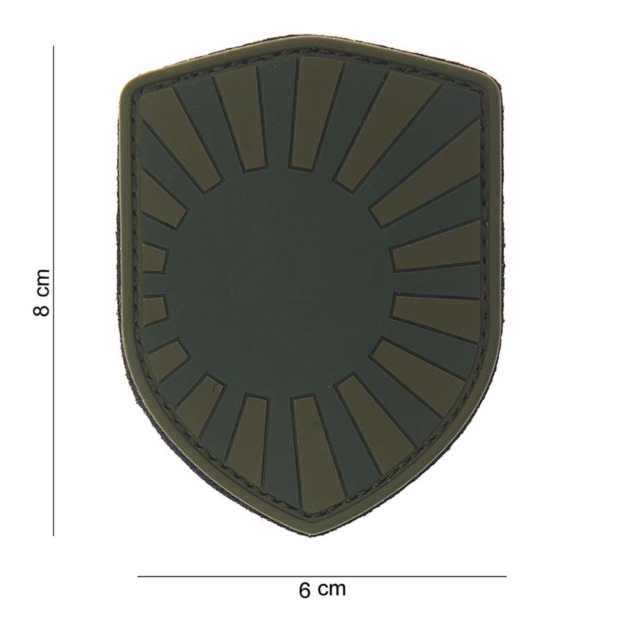 Embleem 3D PVC schild Japanse oorlog groen #10016