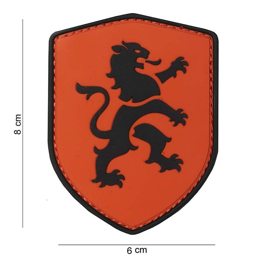 Embleem 3D PVC schild Hollandse leeuw oranje #10026