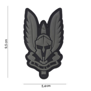 Embleem 3D PVC Spartan zwart #10100