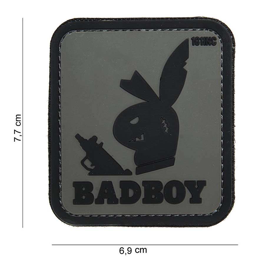 Embleem 3D PVC Badboy grijs #14045