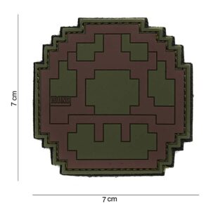 Embleem 3D PVC Mushroom groen/bruin #14056