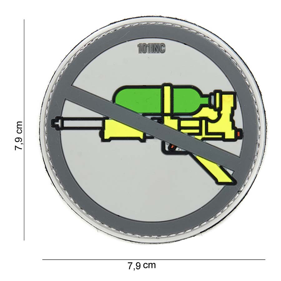 Embleem 3D PVC Super soaker grijs #14054