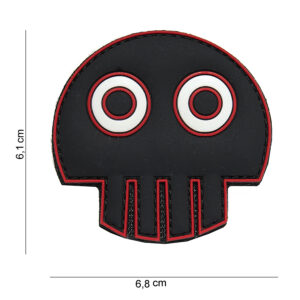Embleem 3D PVC Big eye skull #11154