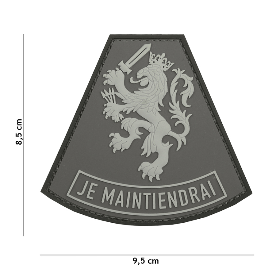 Embleem 3D PVC Je Maintiendrai grijs #1094