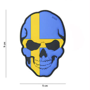 Embleem 3D PVC skull Zweden #16027