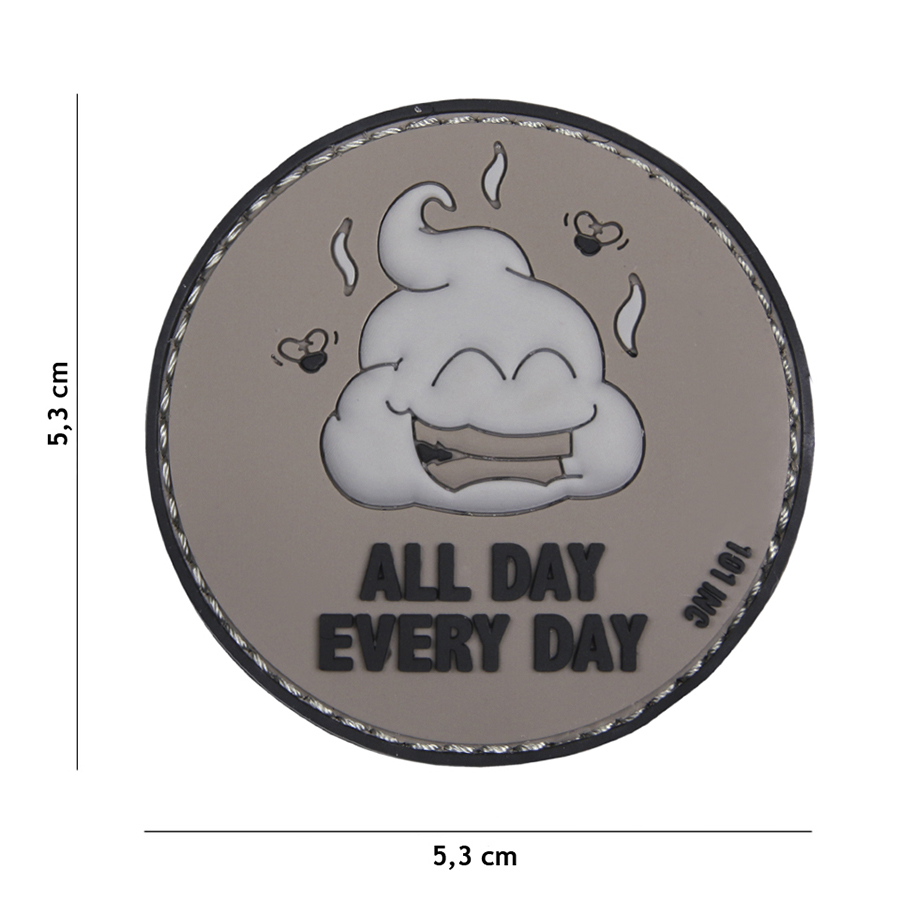 Embleem 3D PVC All Day Every Day grijs #17073