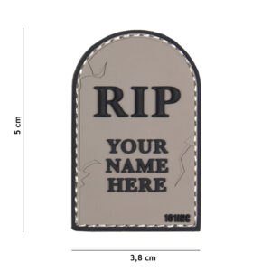 Embleem 3D PVC RIP grijs #18027