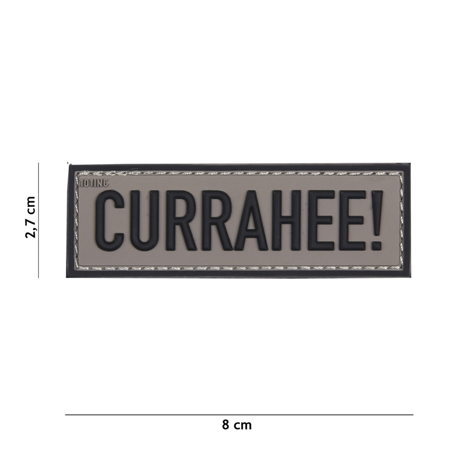 Embleem 3D PVC Currahee! grijs #17039
