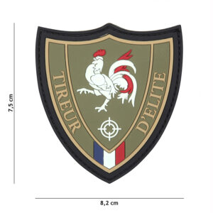Embleem 3D PVC Tireur D'elite groen #11128