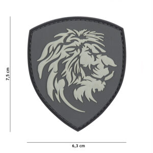 Embleem 3D PVC Nederlandse leeuw grijs #1096