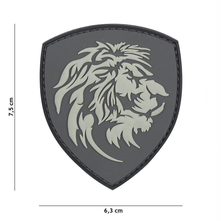 Embleem 3D PVC Nederlandse leeuw grijs #1096