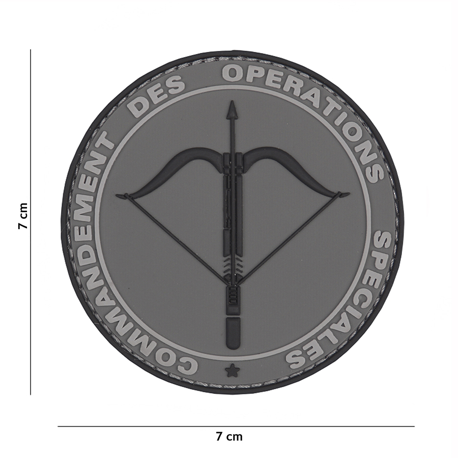 Embleem 3D PVC Commandement grijs #2078