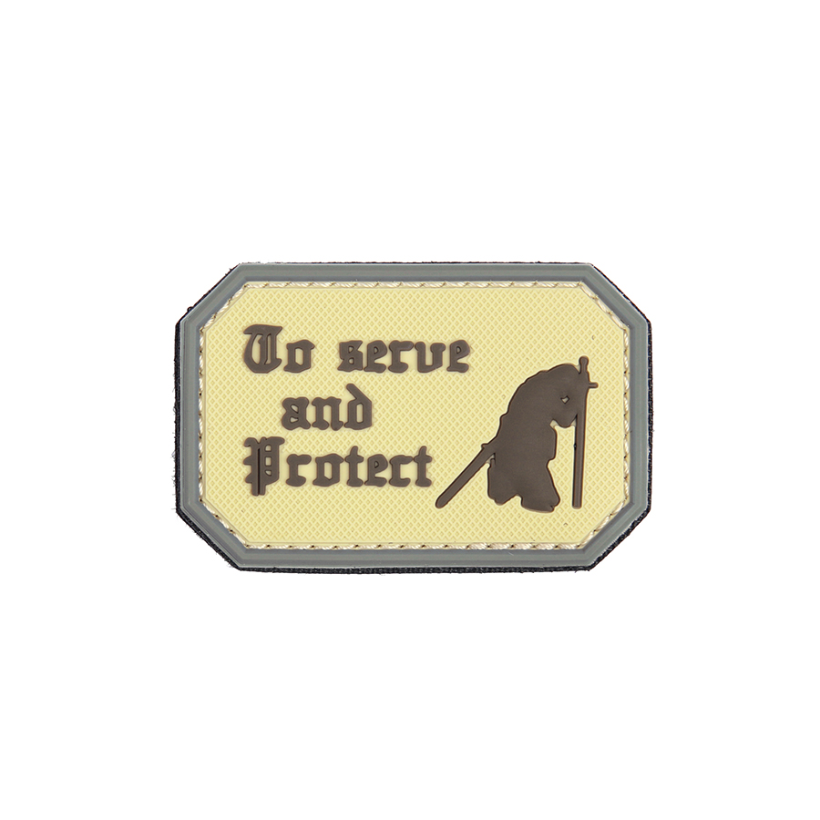 Embleem 3D PVC To serve and protect coyote #1090