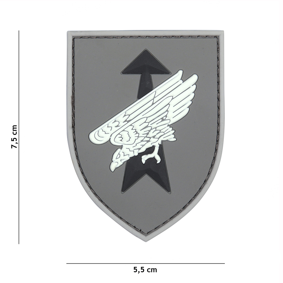 Embleem 3D PVC Duitse Special Forces grijs #2079