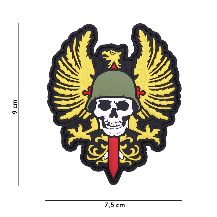 Embleem 3D PVC Spaanse skull #1102