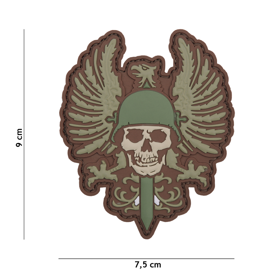 Embleem 3D PVC Spaanse skull #1103