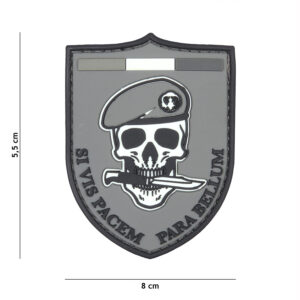 Embleem 3D PVC SI VIS Pacem grijs #1106