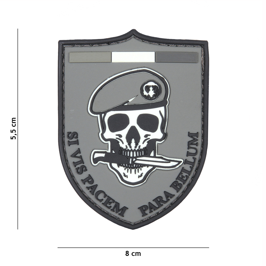 Embleem 3D PVC SI VIS Pacem grijs #1106