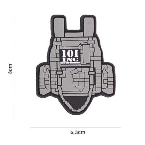 Embleem 3D PVC Tactical vest grijs #3110