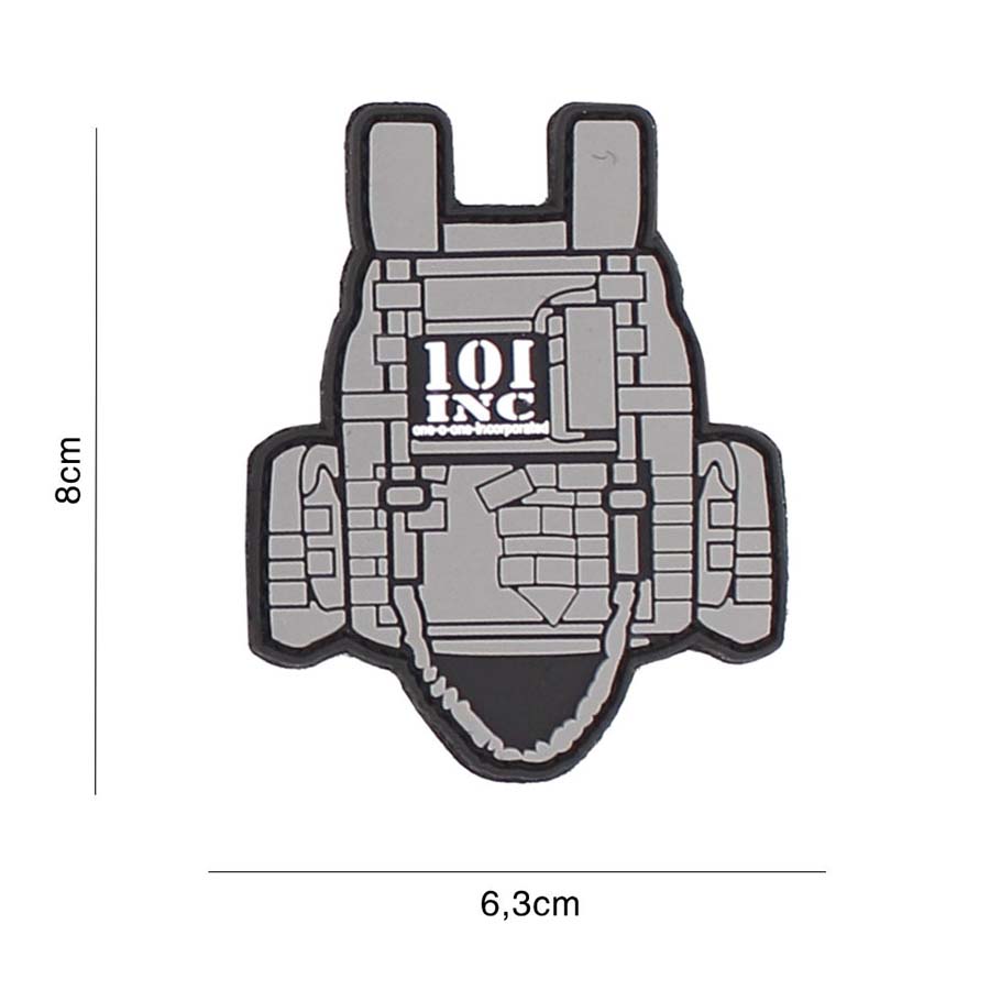 Embleem 3D PVC Tactical vest grijs #3110