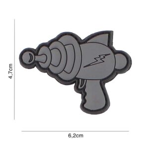 Embleem 3D PVC Spacegun grijs #3113