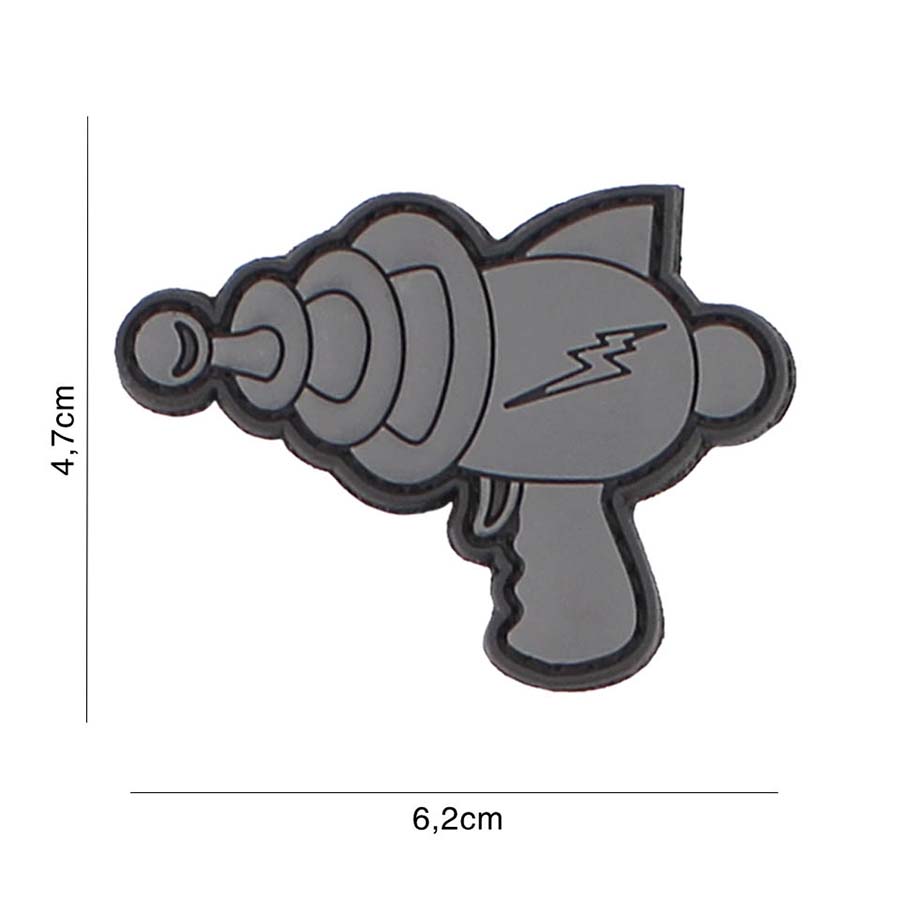 Embleem 3D PVC Spacegun grijs #3113