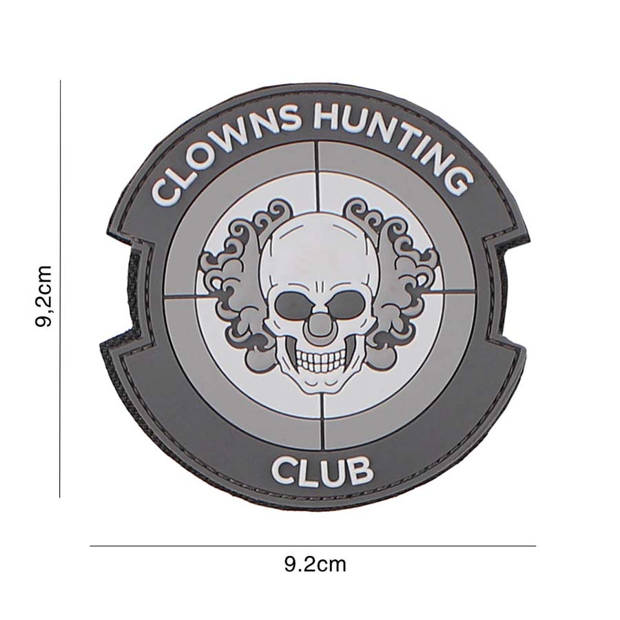 Embleem 3D PVC Clowns Hunting Club grijs #3114