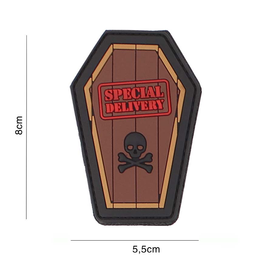 Embleem 3D PVC Special Delivery bruin #3122