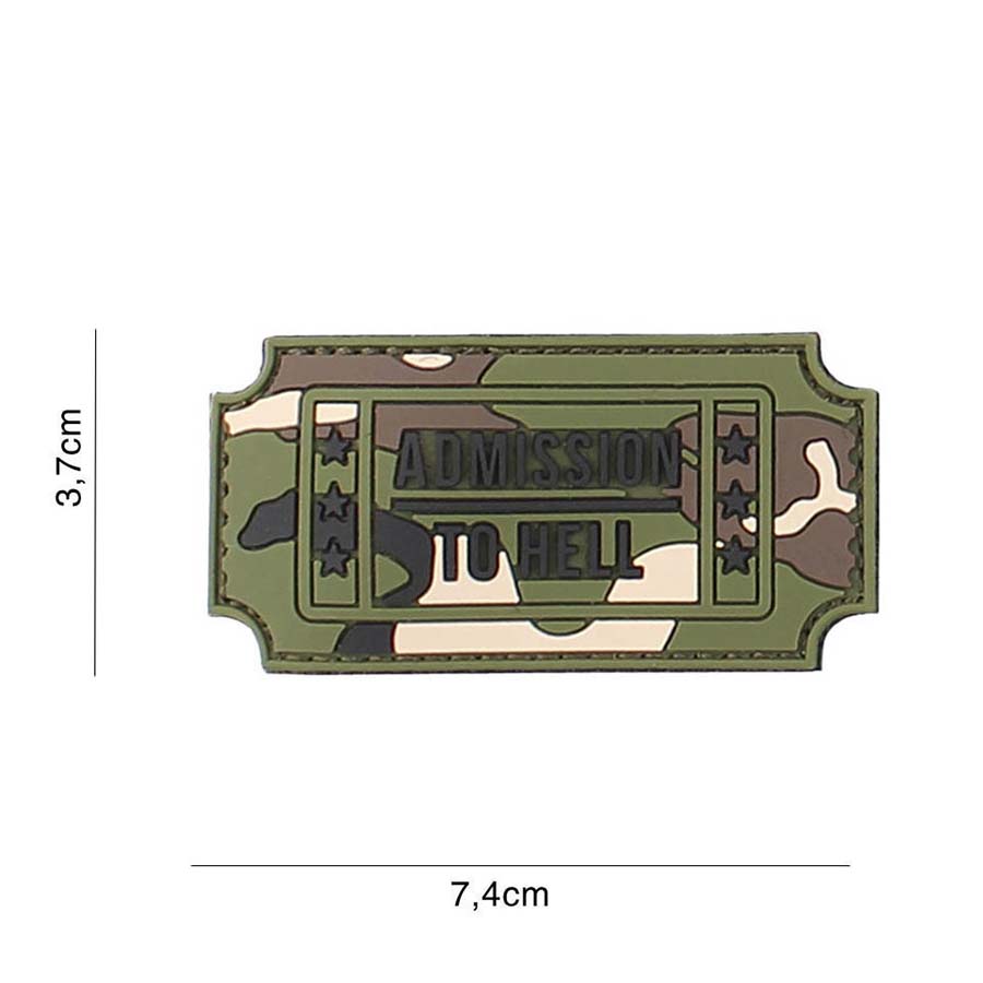 Embleem 3D PVC Admission to Hell woodland #3134