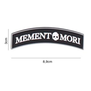 Embleem 3D PVC Memento Mori (tab) zwart #4095