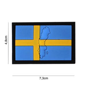 Embleem 3D PVC Zweden met contour #4129