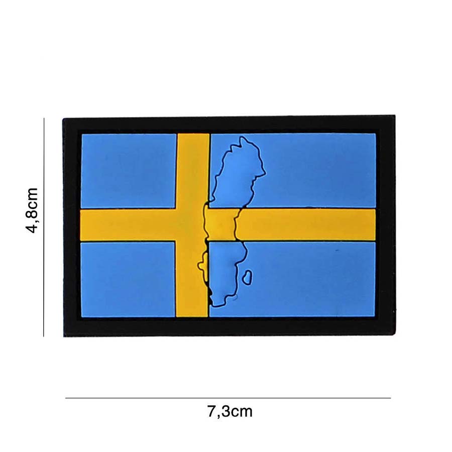 Embleem 3D PVC Zweden met contour #4129