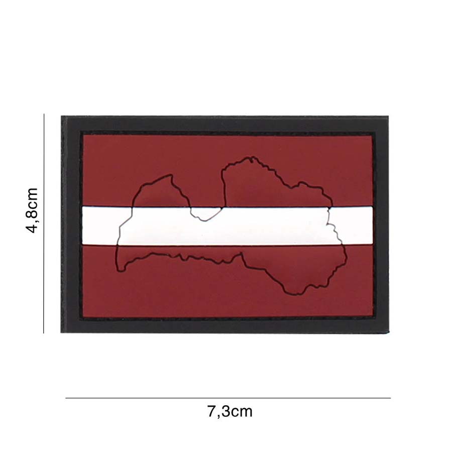 Embleem 3D PVC Letland met contour #4130