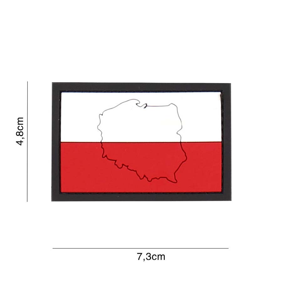Embleem 3D PVC Polen met contour #4134