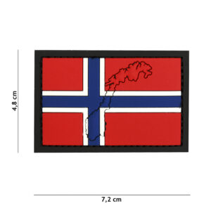 Embleem 3D PVC Noorwegen met contour #4135