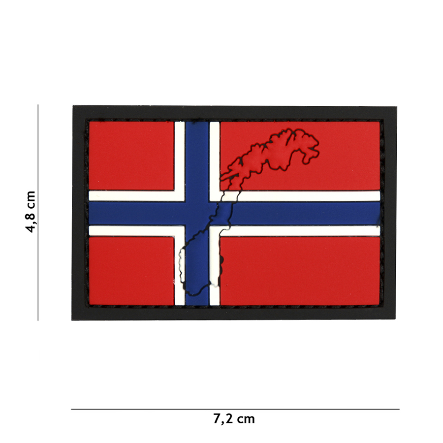 Embleem 3D PVC Noorwegen met contour #4135