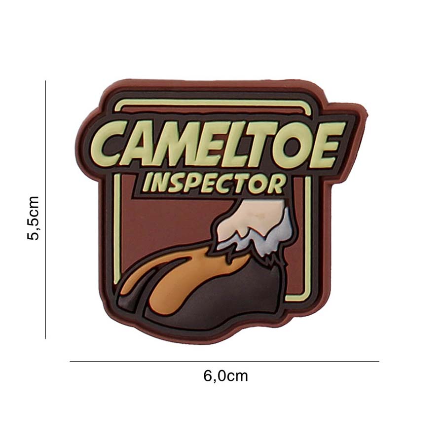 Embleem 3D PVC cameltoe inspector bruin #5102