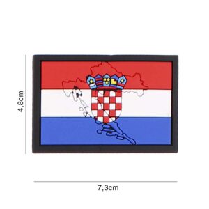 Embleem 3D PVC Kroatie met contour #5115
