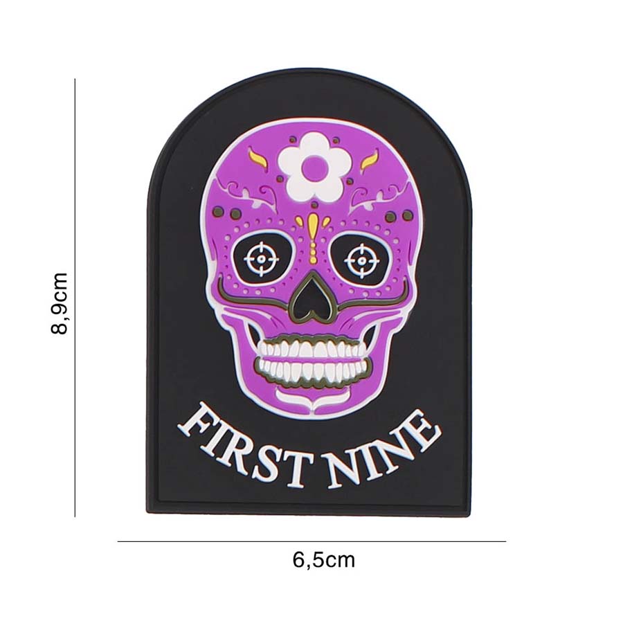 Embleem 3D PVC First nine roze #6126