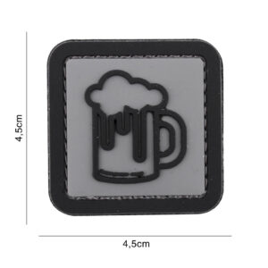 Embleem 3D PVC Bier grijs #7099