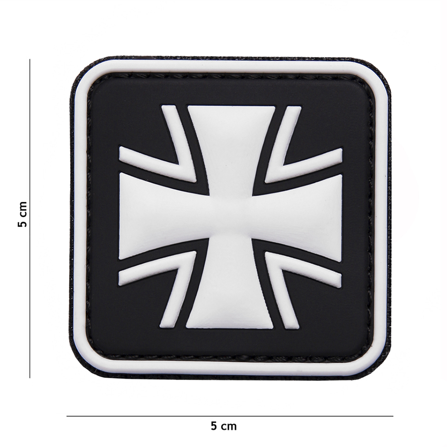 Embleem 3D PVC Duits kruis zwart #8075
