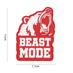 Embleem 3D PVC Beast mode rood #9107