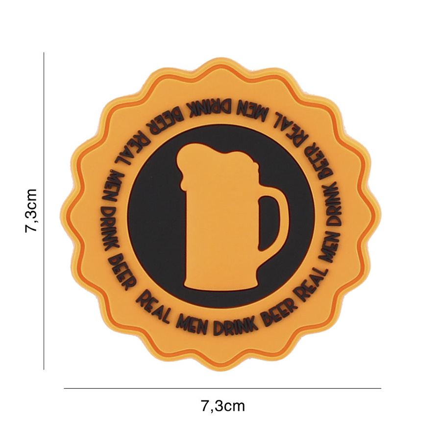 Embleem 3D PVC Drink beer oranje #9115