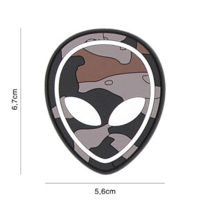 Embleem 3D PVC Alien zwarte camo #2134