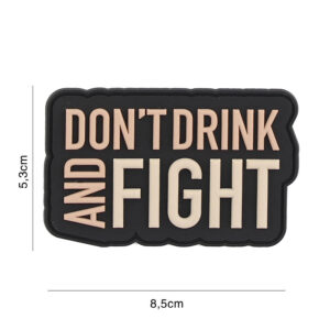 Embleem 3D PVC Don't drink zwart #2055