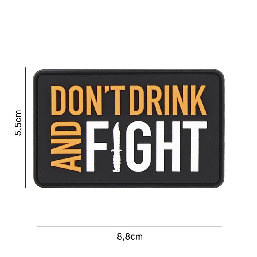 Embleem 3D PVC Don't drink zwart/oranje #2093
