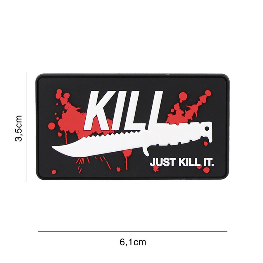 Embleem 3D PVC Just kill it rood #8121