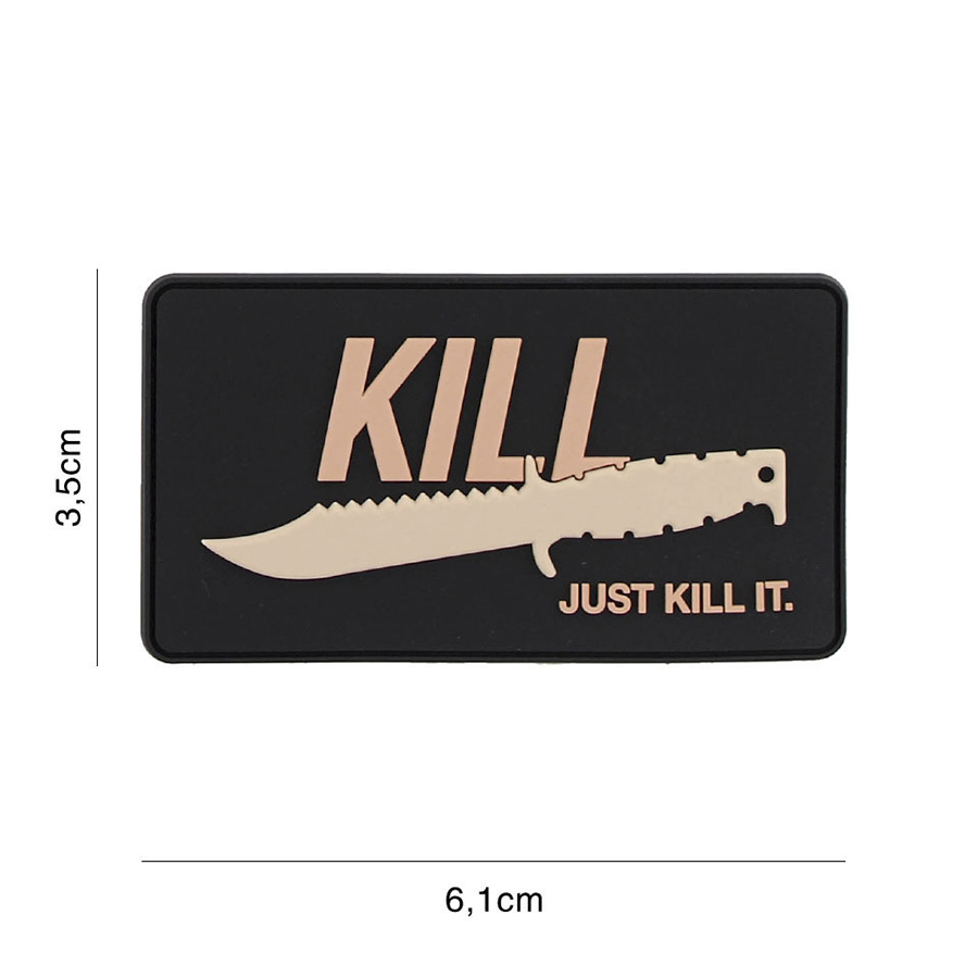 Embleem 3D PVC Just kill it desert #8122